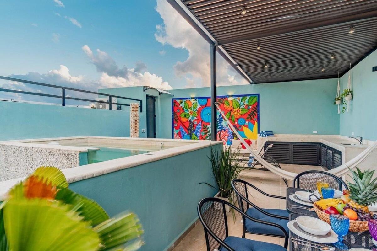Rincon Del Cielo Rooftop With Glass Walled Pool 梅里达 外观 照片