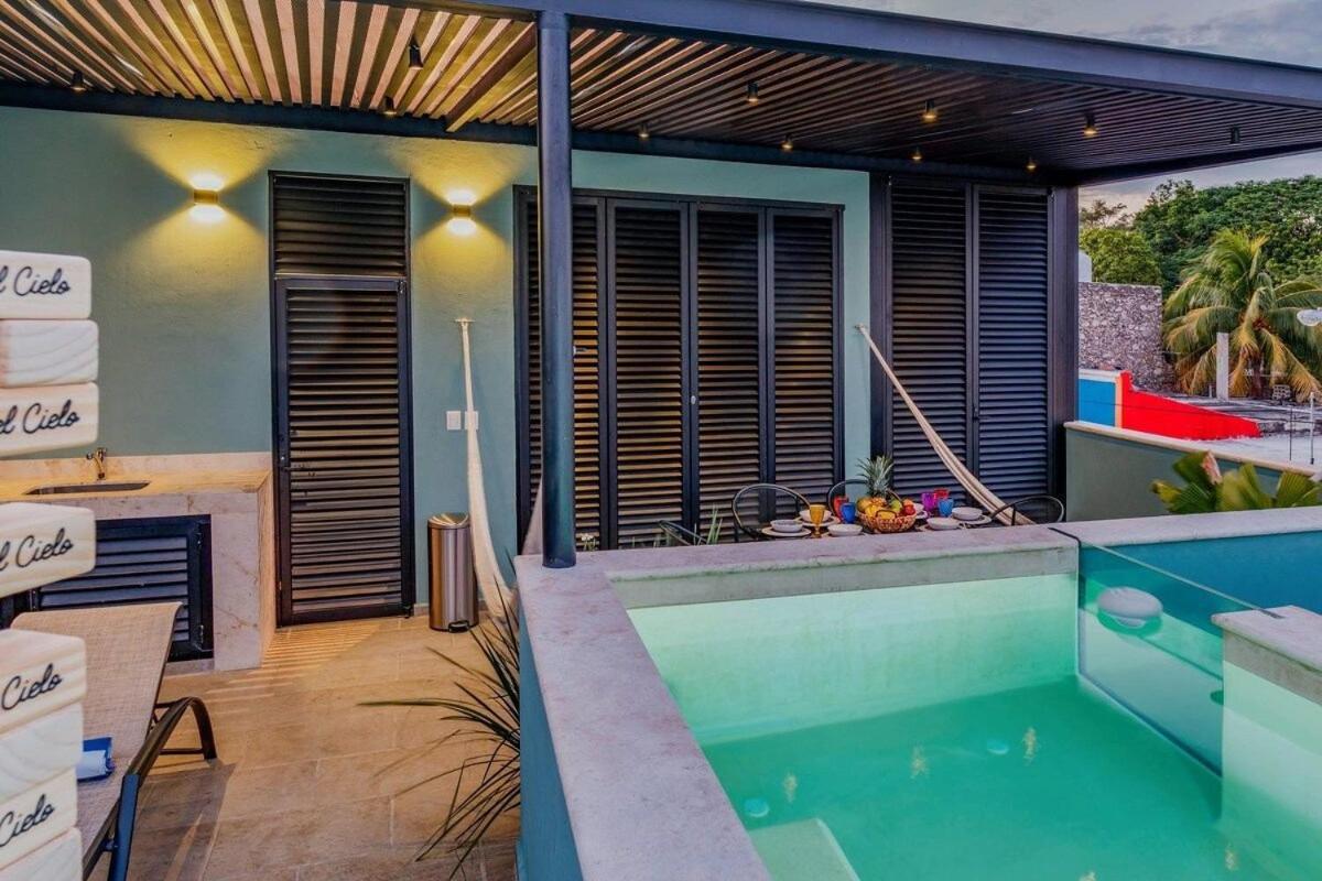 Rincon Del Cielo Rooftop With Glass Walled Pool 梅里达 外观 照片